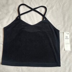 Mono b black cropped tank